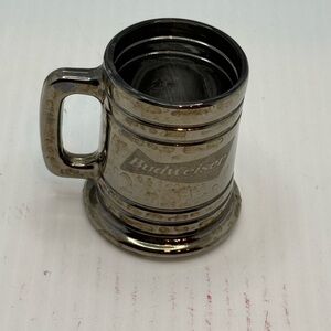 Budweiser Mini Beer Mug Shot Glass 1999 Silver Chrome